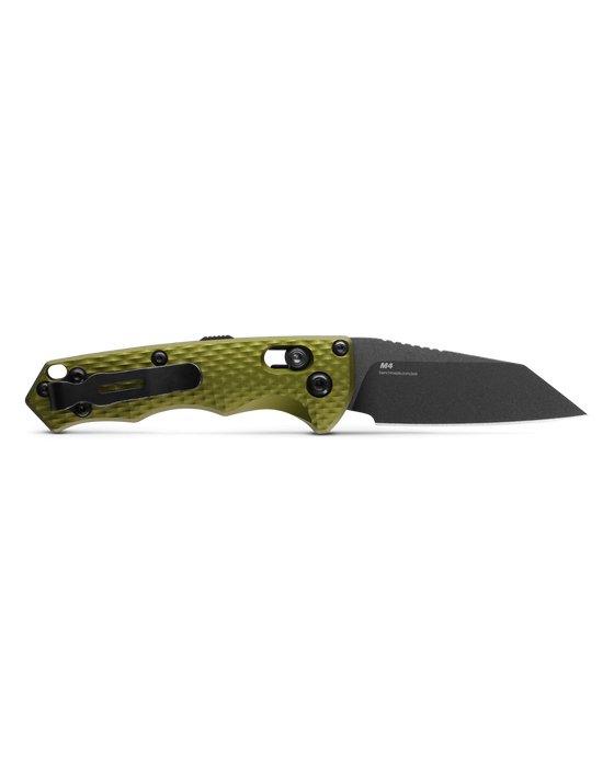 Benchmade 2900BK-2 Auto Immunity Folding Knife 2.49" CPM-M4 Cobalt Black Wharncliffe Woodland Green Handles - NORTH RIVER OUTDOORS