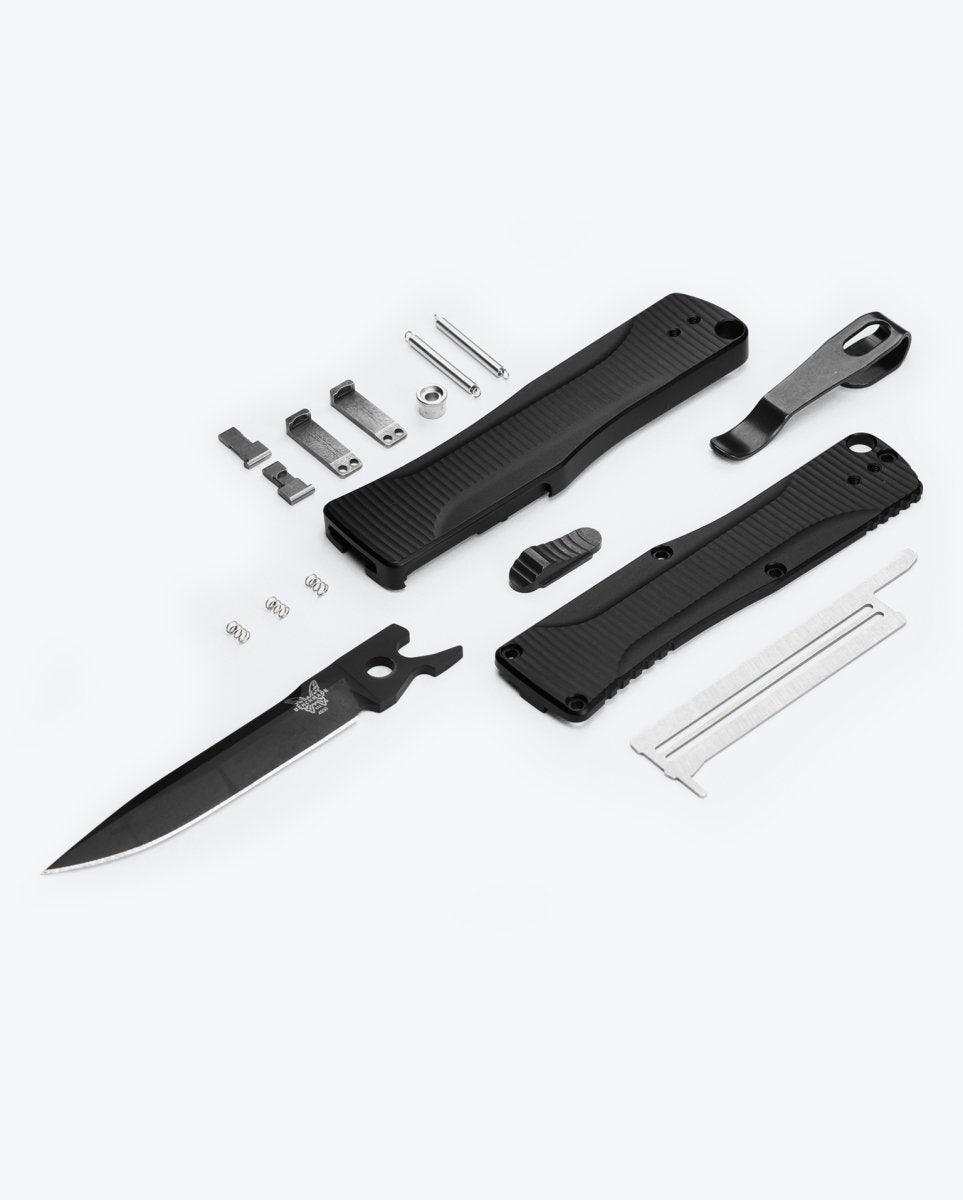 Bechmade OM Auto OTF 4850BK Knife 2.475" S30V Black Clip Point (USA) - NORTH RIVER OUTDOORS