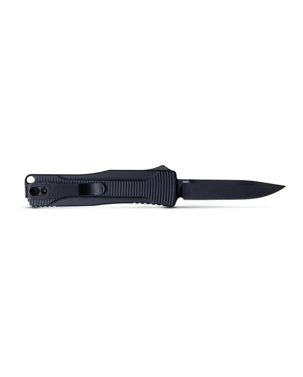 Bechmade OM Auto OTF 4850BK Knife 2.475" S30V Black Clip Point (USA) - NORTH RIVER OUTDOORS
