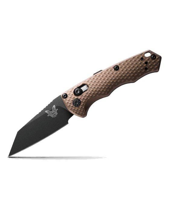 Benchmade 2900BK-1 Auto Immunity Folding Knife 2.49" CPM-M4 Cobalt Black Wharncliffe Flat Dark Earth Handles - NORTH RIVER OUTDOORS