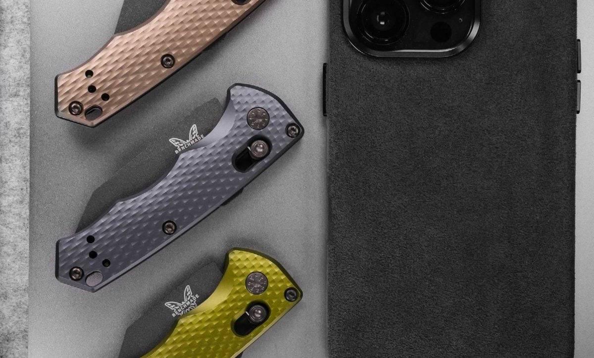 Benchmade 2900BK Auto Immunity Folding Knife 2.49" CPM-M4 Cobalt Black Wharncliffe Crater Blue Billet Handles - NORTH RIVER OUTDOORS