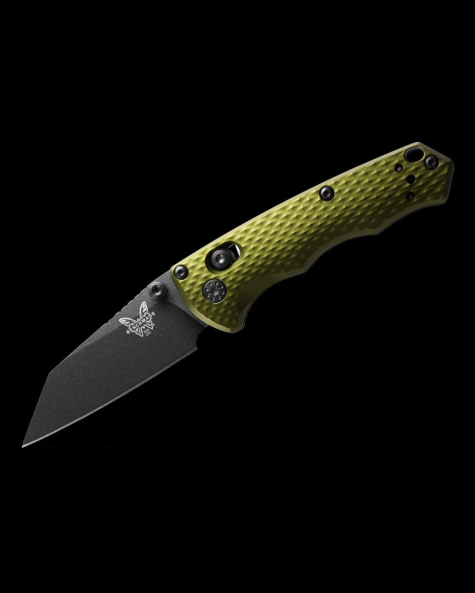 Benchmade 290BK-2 Full Immunity Folding Knife 2.49" CPM-M4 Cobalt Black Wharncliffe Blade Woodland Green Handles - NORTH RIVER OUTDOORS