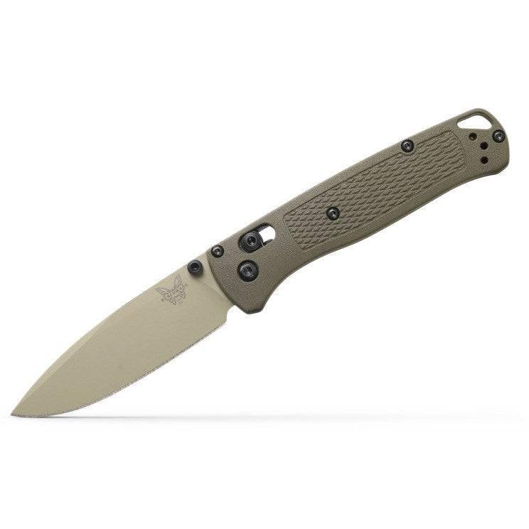 Benchmade 535TN-11 Bugout AXIS Folding Knife 3.24" S30V Desert Verde Cerakote Plain Blade Dark Olive Handles - NORTH RIVER OUTDOORS