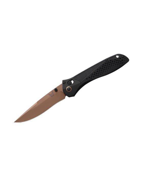 Benchmade 710FE-2401 McHenry & Williams Seven Ten Folding Knife 4" MagnaCut Flat Earth PVD Recurve Drop Point (Limited Edition) - NORTH RIVER OUTDOORS