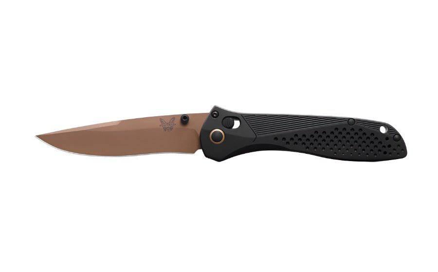 Benchmade 710FE-2401 McHenry & Williams Seven Ten Folding Knife 4" MagnaCut Flat Earth PVD Recurve Drop Point (Limited Edition) - NORTH RIVER OUTDOORS