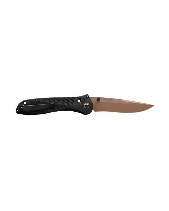 Benchmade 710FE-2401 McHenry & Williams Seven Ten Folding Knife 4" MagnaCut Flat Earth PVD Recurve Drop Point (Limited Edition) - NORTH RIVER OUTDOORS
