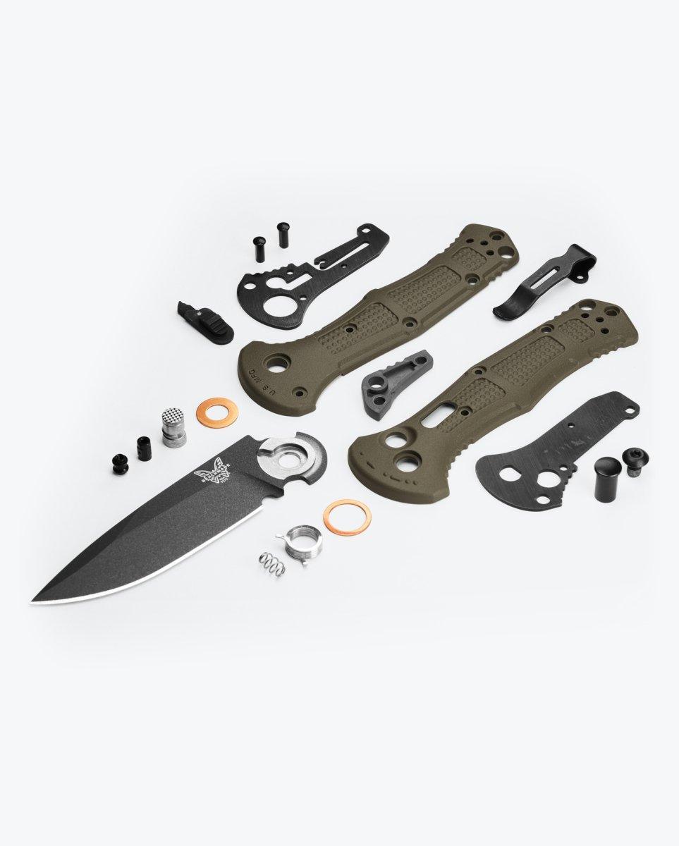 Benchmade 9570BK-1 Mini Claymore Ranger Green Auto Knife 3" CPM-D2 (USA) - NORTH RIVER OUTDOORS