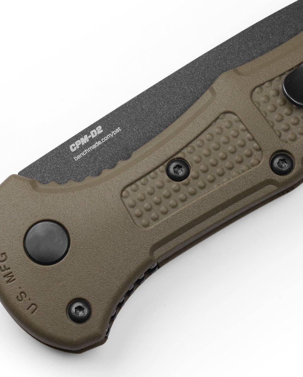 Benchmade 9570BK-1 Mini Claymore Ranger Green Auto Knife 3" CPM-D2 (USA) - NORTH RIVER OUTDOORS