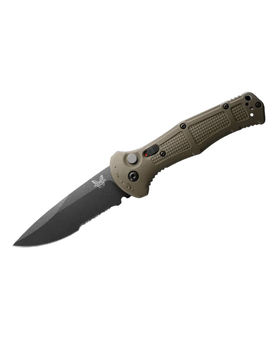 Benchmade Claymore Auto Folding Knife 9070SBK-1 CPM-D2 Ranger Green Grivory Handles - NORTH RIVER OUTDOORS