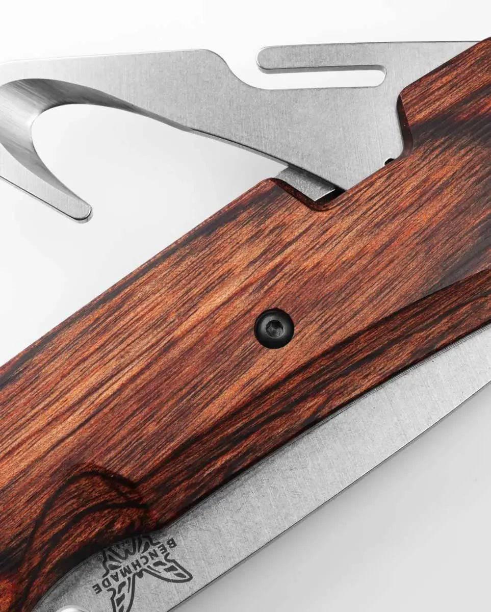 Benchmade Hunt Grizzly Creek 15060-2 Folding Knife 3.50" S30V Gut Hook Dymondwood Handles (USA) - NORTH RIVER OUTDOORS