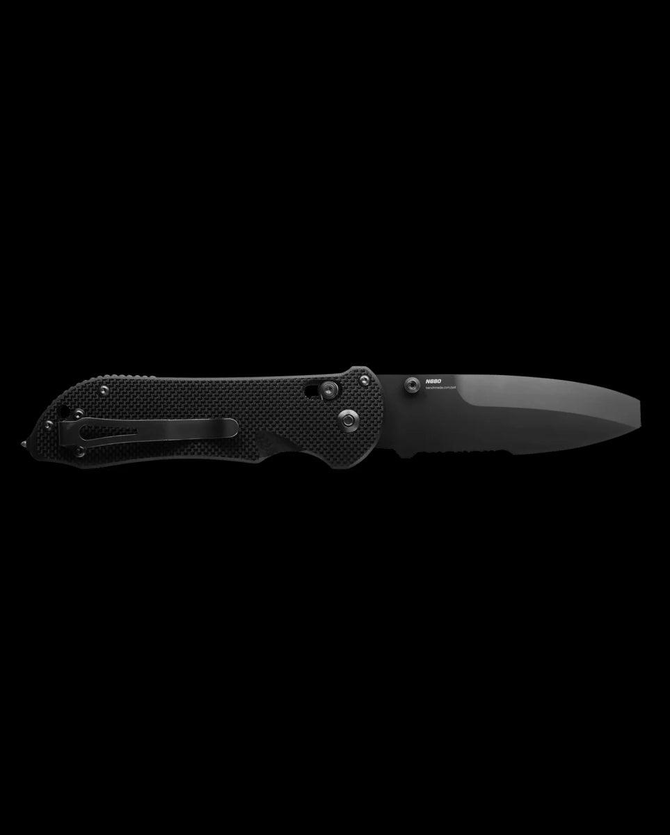 Benchmade Triage Rescue Folding Knife 3.5" Black G10 Handles Safety Cutter Glass Breaker - NORTH RIVER OUTDOORS