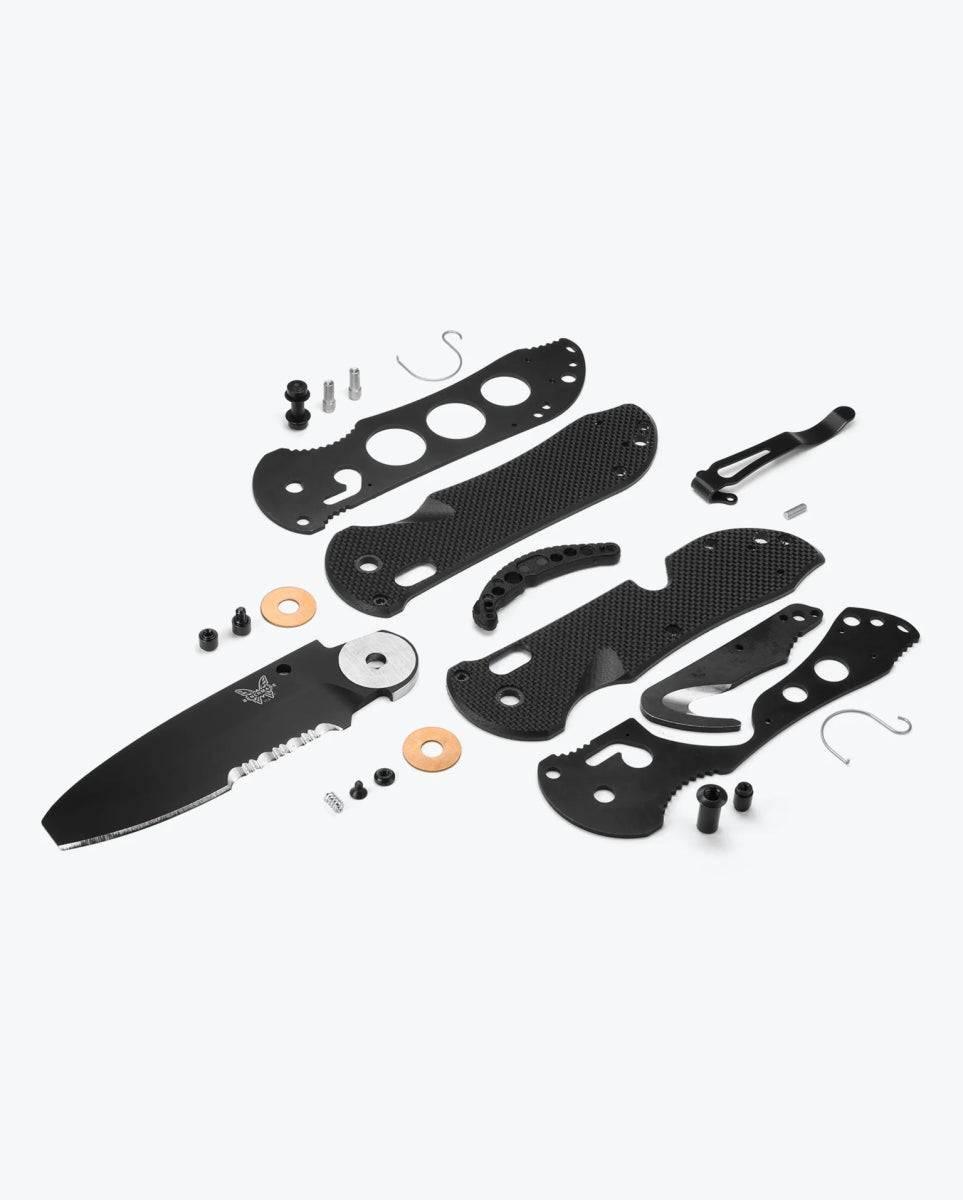 Benchmade Triage Rescue Folding Knife 3.5" Black G10 Handles Safety Cutter Glass Breaker - NORTH RIVER OUTDOORS