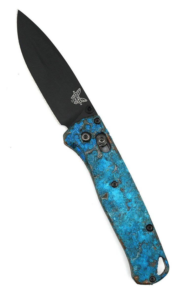 Custom Benchmade 535BK-2 Bugout Axis Knife w/ Copper Shipwrecked Handles (USA) - NORTH RIVER OUTDOORS