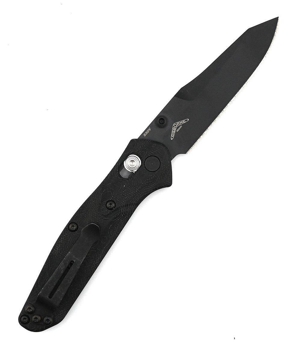 Custom Engraved Benchmade 945BK-1 Mini Osborne Knife Black G-10 - NORTH RIVER OUTDOORS
