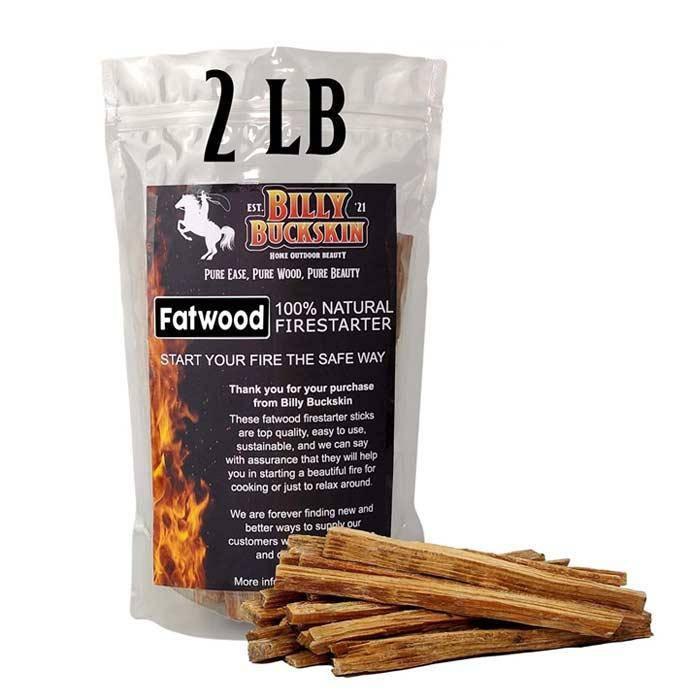 Billy Buckskin Fatwood Fire Starter Sticks 2 Pound Bag - NORTH RIVER OUTDOORS