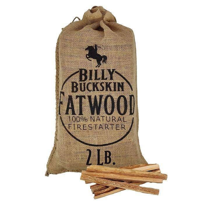 Billy Buckskin Fatwood Fire Starter Sticks 2 Pound Burlap Bag - NORTH RIVER OUTDOORS
