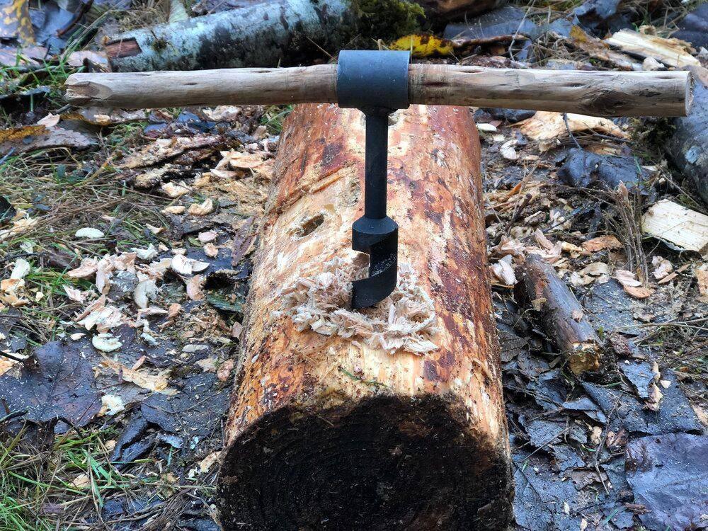 Black Raven Longhorn 1.5x12" Scotch Eye Bushcraft Auger (New Style) - NORTH RIVER OUTDOORS