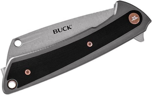 Buck Knives 263 HiLine Folding Pocket Knife 3.6" D2 Satin Blade Aluminum G10 Handle - NORTH RIVER OUTDOORS