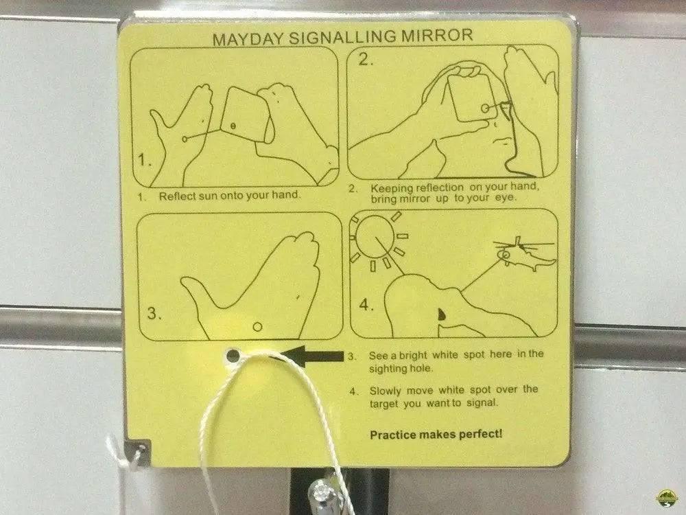 Mayday 4" Signalling Mirror - NORTH RIVER OUTDOORS