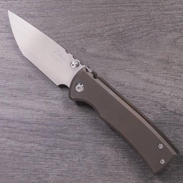 Chaves Redencion 229 Lee Williams Kickstop Flipper Stonewashed Tanto Titanium 3.50" - NORTH RIVER OUTDOORS