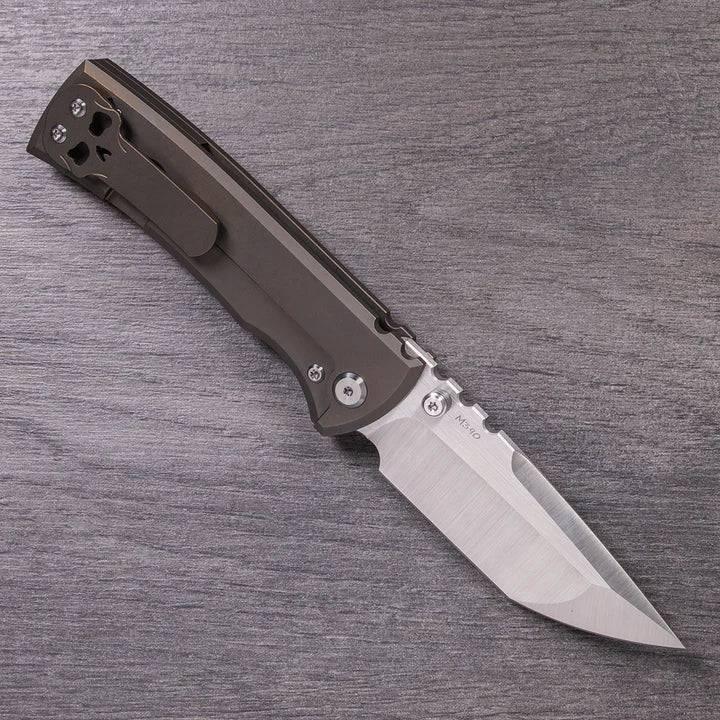Chaves Redencion 229 Lee Williams Kickstop Flipper Stonewashed Tanto Titanium 3.50" - NORTH RIVER OUTDOORS