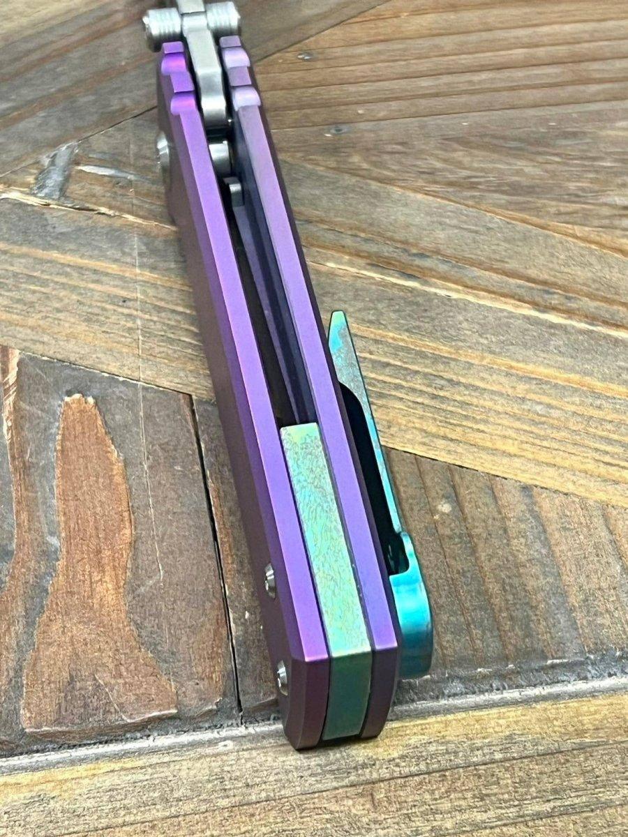 Chaves Redencion Street Semi-Custom Titanium Drop Point Knife "Purple Monster" - NORTH RIVER OUTDOORS
