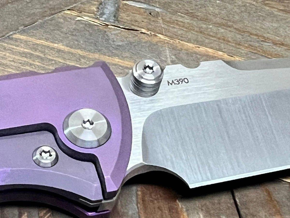 Chaves Redencion Street Semi-Custom Titanium Drop Point Knife "Purple Monster" - NORTH RIVER OUTDOORS