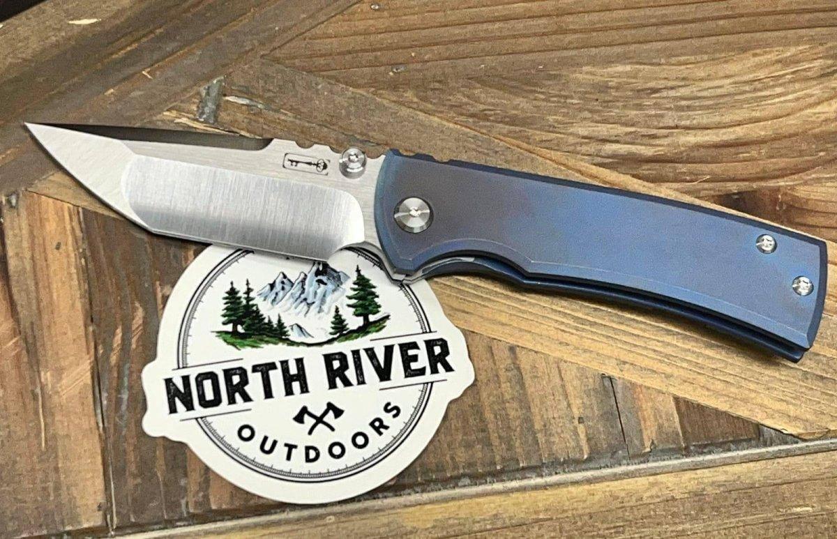 Chaves Street Semi-Custom Titanium Tanto Knife "Blue & Gold" - NORTH RIVER OUTDOORS