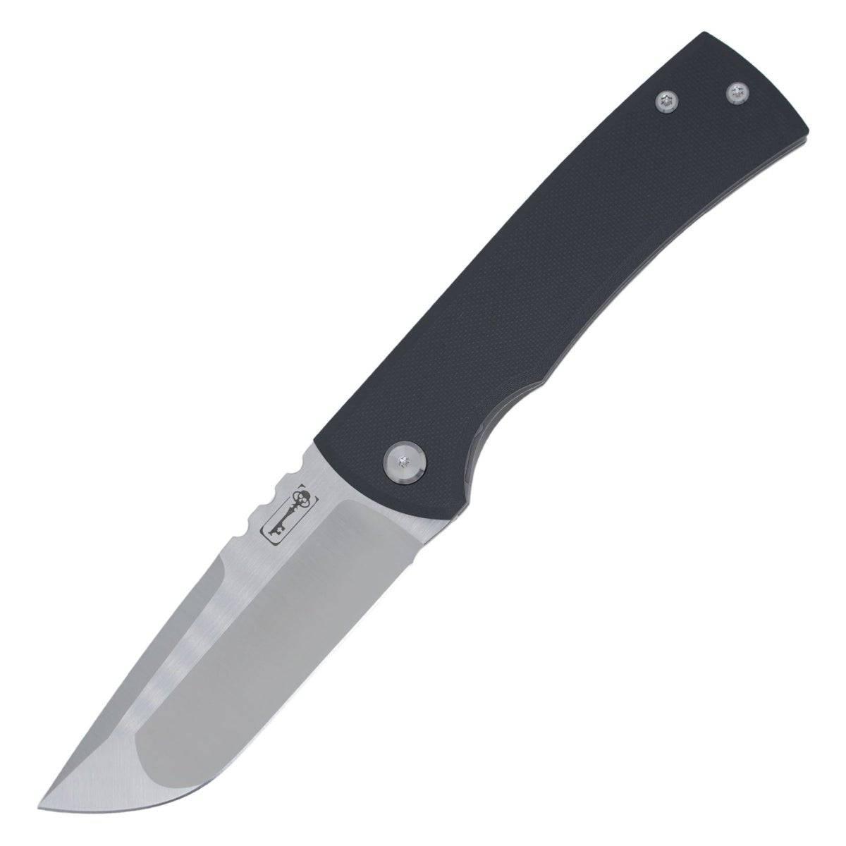 Custom Chaves Redencion 229 Lee Williams Kickstop Flipper Stonewashed Drop Point Black G10 Titanium 3.50" Entropic Lighting Finish - NORTH RIVER OUTDOORS