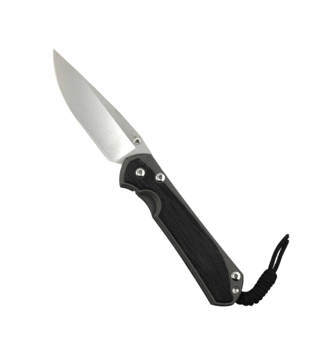 Chris Reeve Large Sebenza 31 Folding Knife 3.61" CPM-MagnaCut Stonewashed Blade Sandblasted Titanium Handles with Black Canvas Micarta Inlays L31-1200 - NORTH RIVER OUTDOORS