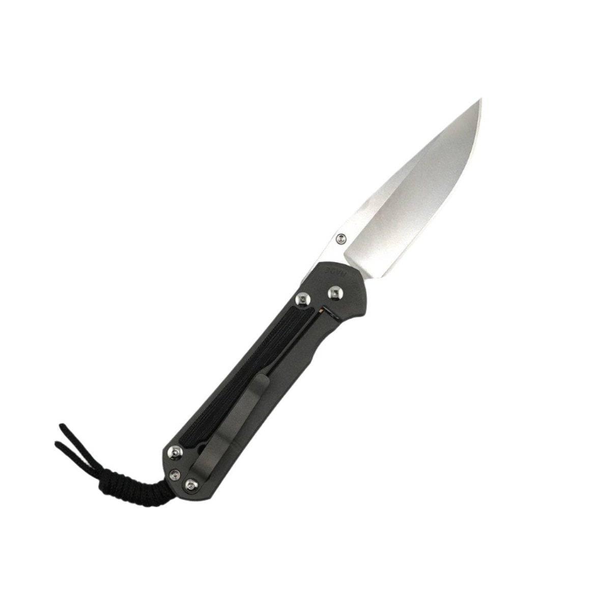 Chris Reeve Large Sebenza 31 Folding Knife 3.61" CPM-MagnaCut Stonewashed Blade Sandblasted Titanium Handles with Black Canvas Micarta Inlays L31-1200 - NORTH RIVER OUTDOORS