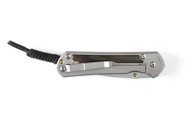 Chris Reeve S31-1116 Small Sebenza 31 Knife 2.99" S45VN Titanium Handles Ebony Wood Inlays (USA) - NORTH RIVER OUTDOORS