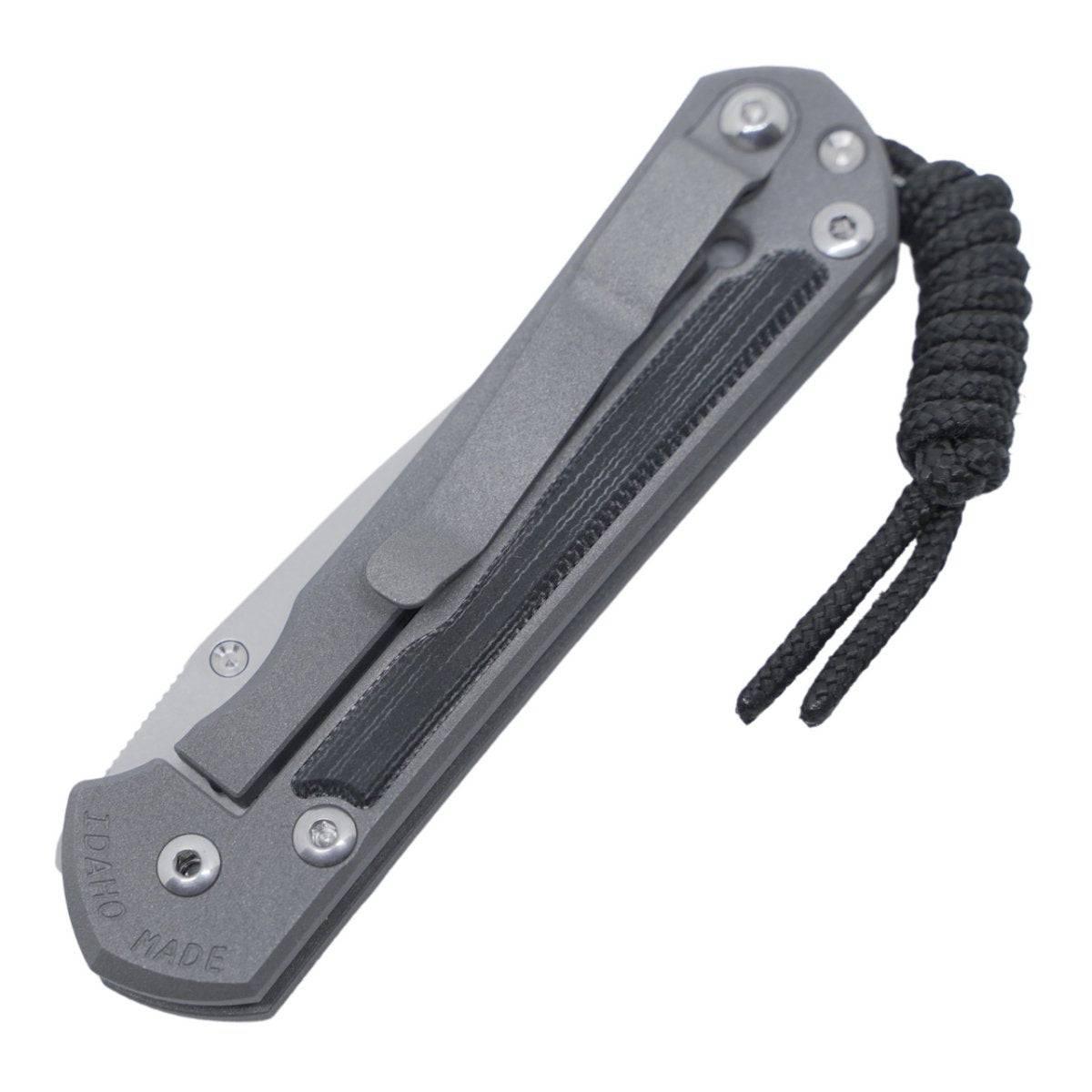 Chris Reeve Small Sebenza 31 S31-1200 Folding Knife 2.99" CPM-MagnaCut Sandblasted Titanium Handles with Black Canvas Micarta Inlays Frame LocK - NORTH RIVER OUTDOORS