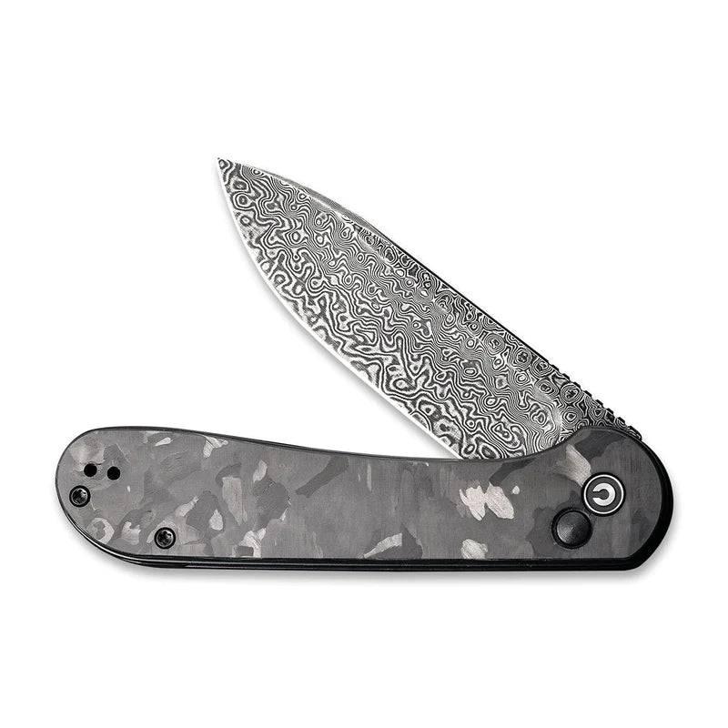 CIVIVI C2103DS-3 Button Lock Elementum Folding Knife 3.47" Damascus - NORTH RIVER OUTDOORS