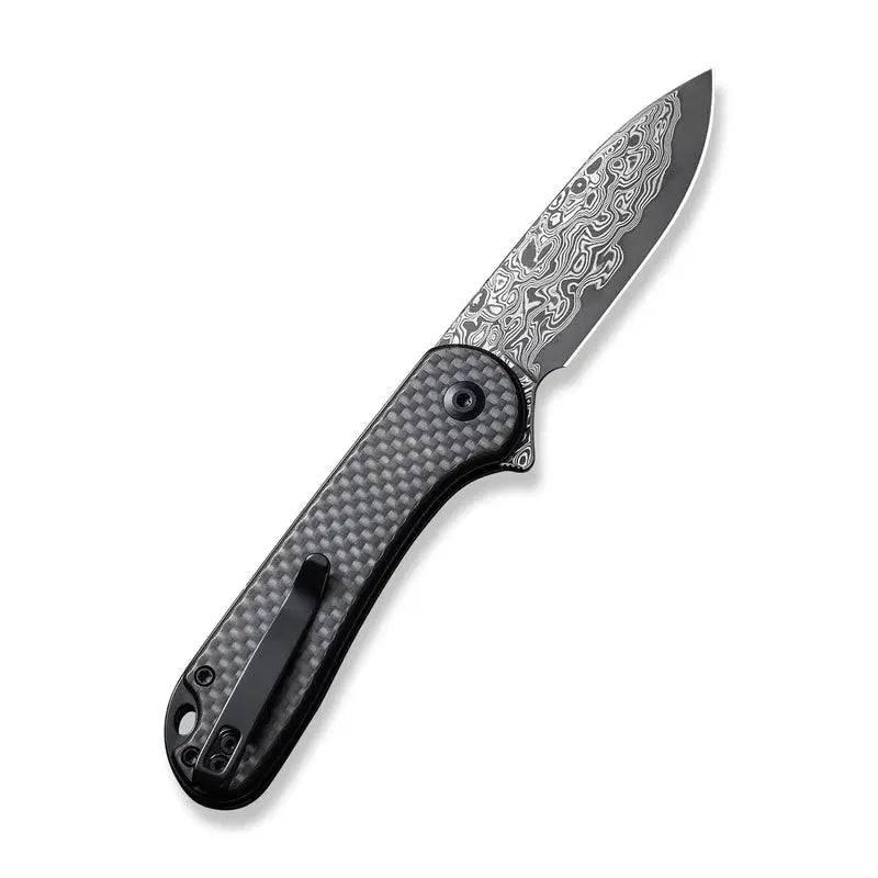 CIVIVI Knives Elementum Flipper Knife 2.96" Damascus, Carbon Fiber CIVC907DS - NORTH RIVER OUTDOORS