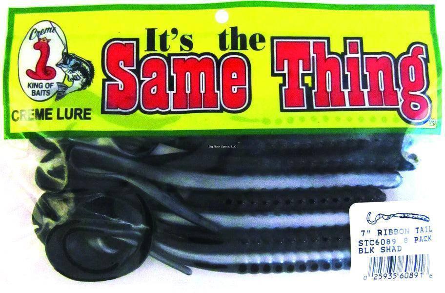 Creme STC6089 7" Ribbon Worm Black Shad, 8/Pack - NORTH RIVER OUTDOORS