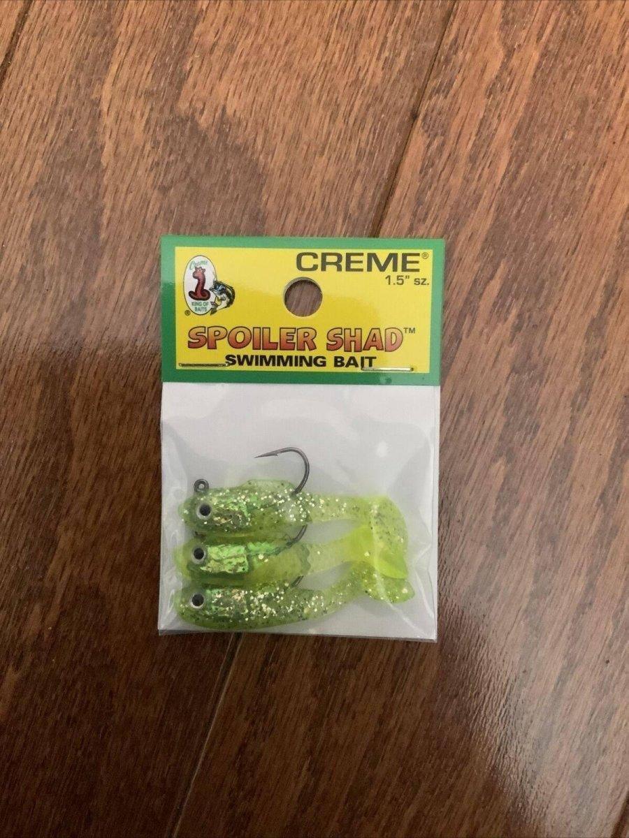 Creme Lures SSB105 Spoiler Shad Chartreuse 1.5" Fishing Lure - NORTH RIVER OUTDOORS