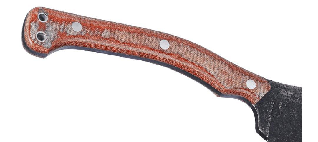 CRKT 2014 Razel Nax Fixed Blade Knife 4.29" 1075 Black Hammered Finish Chisel Blade, Brown Resin Infused Fiber Handles - NORTH RIVER OUTDOORS