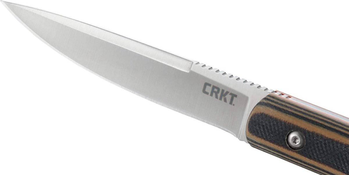 CRKT 2382 Biwa Fixed Blade Neck Knife 3.018" Satin Drop Point G10 Handles Sheath - NORTH RIVER OUTDOORS
