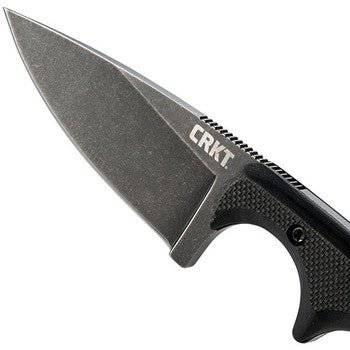 CRKT 2384K Folts Minimalist Fixed Blade Neck Knife 2.16" Black Stonewashed Drop Point Blade G10 Handles - NORTH RIVER OUTDOORS