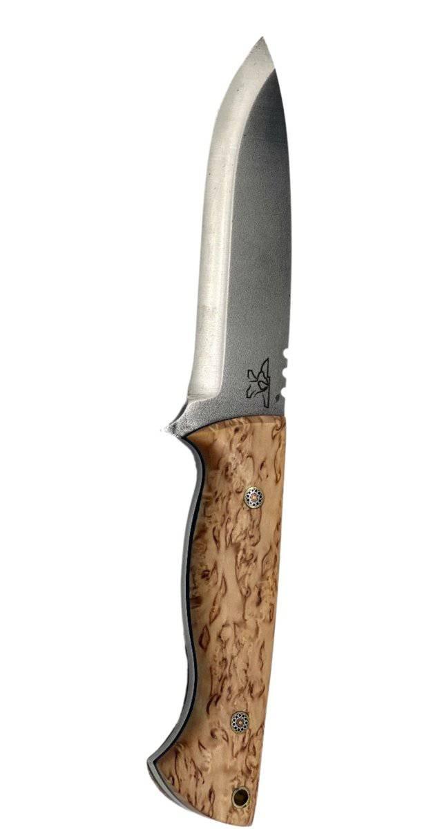CUR Custom Kestrel Fixed Blade with Salted Maple Handle Mosaic Pins (USA) - NORTH RIVER OUTDOORS
