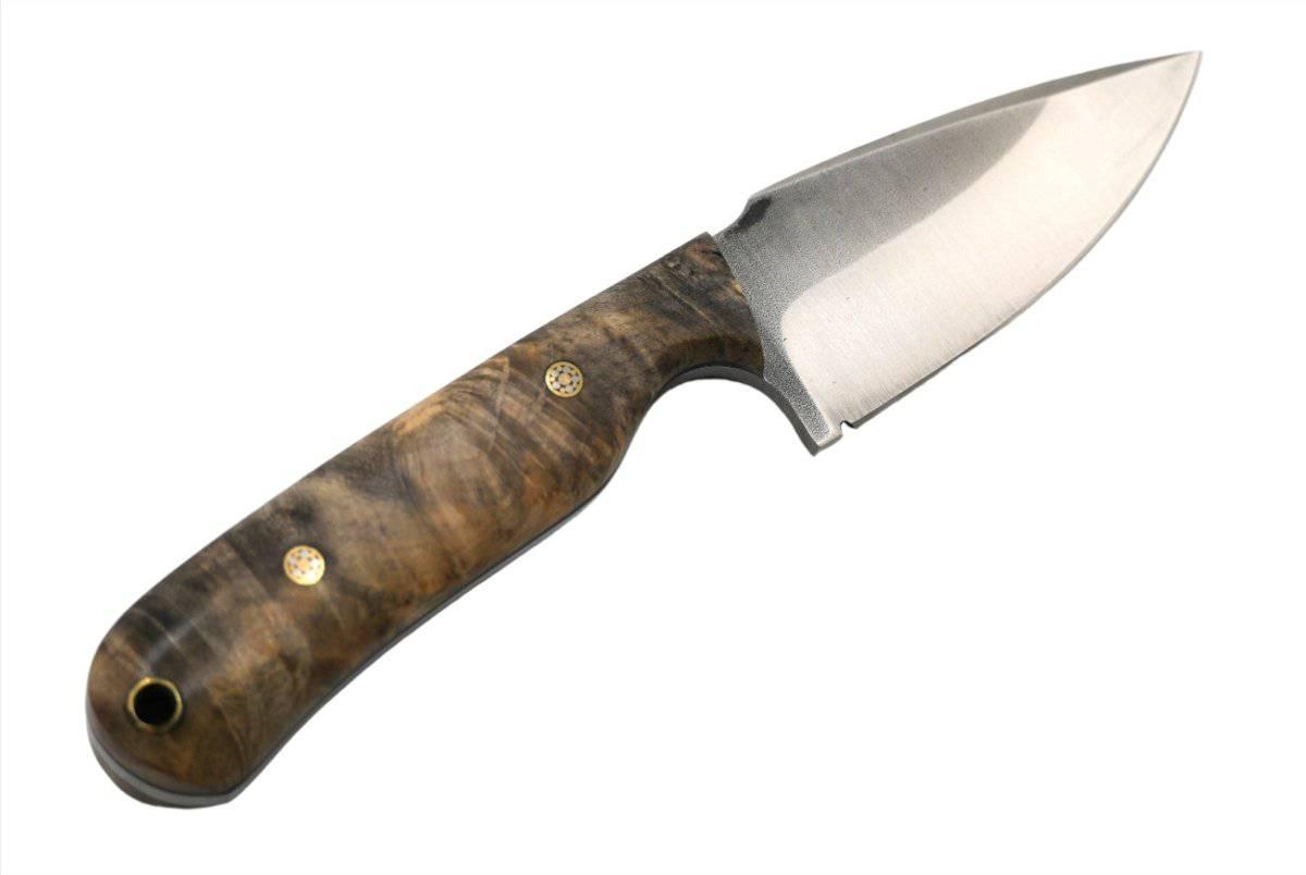 CUR Custom Shrike EDC Fixed Blade Knife 3.25" California Buckeye Scales Mosaic Pins - NORTH RIVER OUTDOORS