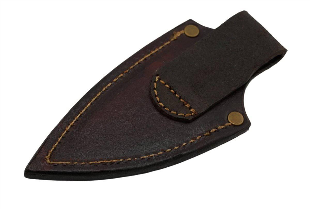 CUR Custom Shrike EDC Fixed Blade Knife 3.25" California Buckeye Scales Mosaic Pins - NORTH RIVER OUTDOORS