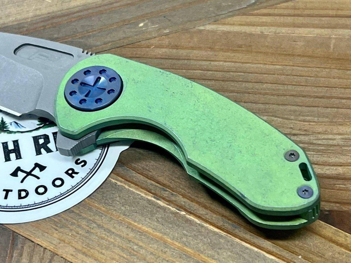 Curtiss F3 Compact Wharny Flipper Titanium Handles SW MagnaCut Blasted Blue (USA) - NORTH RIVER OUTDOORS
