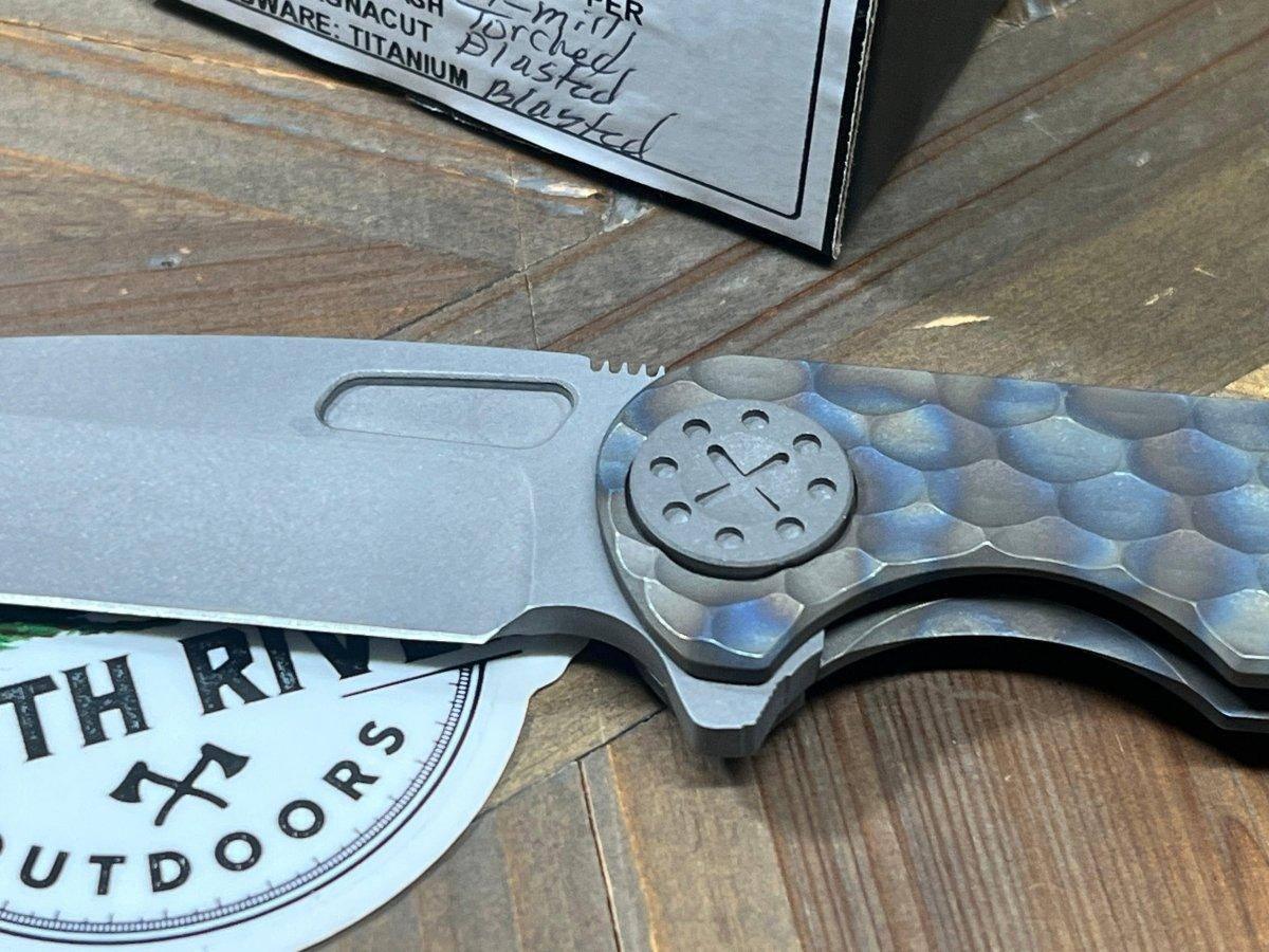 Curtiss F3 Large Slicer Flipper PM-Mill Handles SW MagnaCut Blasted Ti HW (USA) - NORTH RIVER OUTDOORS