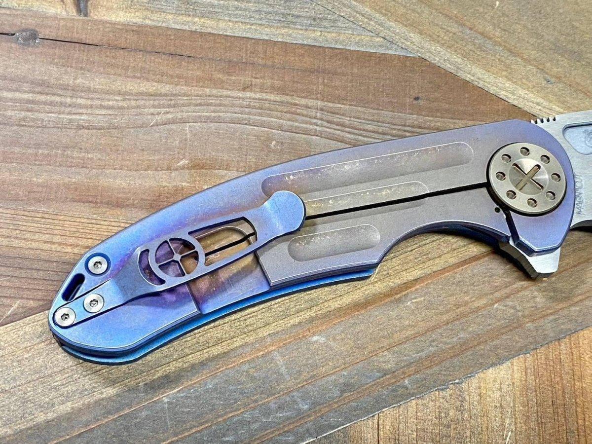 Curtiss F3 Large Slicer Flipper Slim MagnaCut Stonewash Ball Mill Ombre Bronze (USA) - NORTH RIVER OUTDOORS