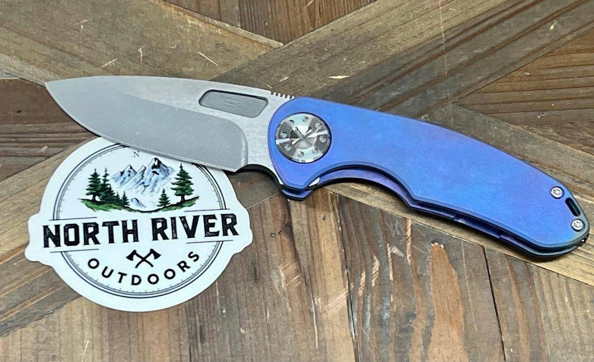 Curtiss F3 Med MagnaCut Slicer Non-Flipper Knife 3.25" "Blurple Monster" - NORTH RIVER OUTDOORS