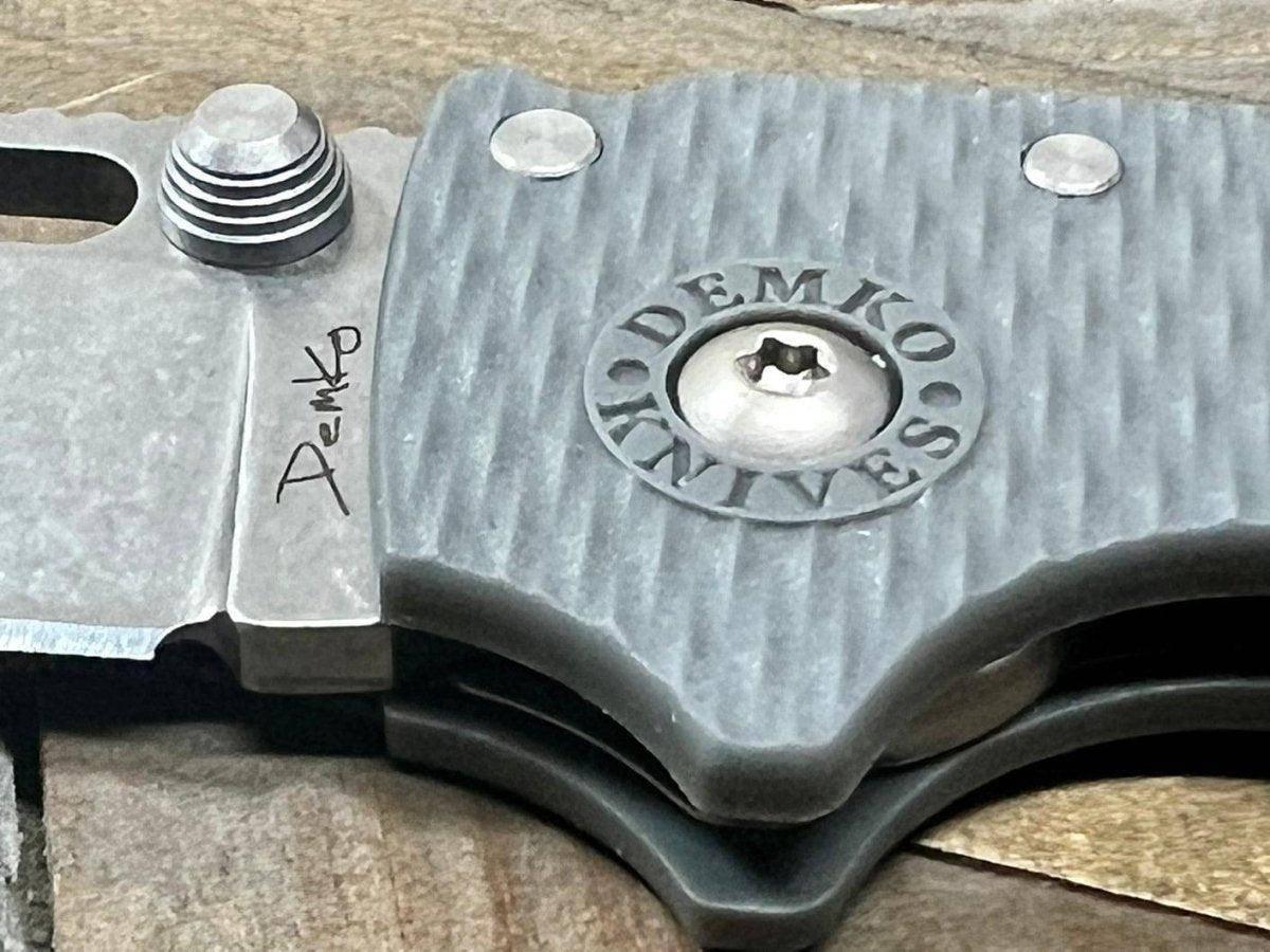 Demko AD 20.5 Shark Lock 20F2102 Grey Folding Knife AUS-10A Clip Point - NORTH RIVER OUTDOORS