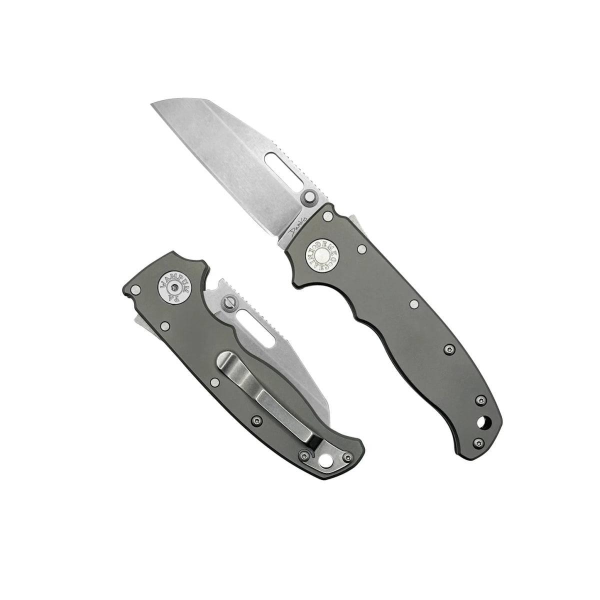 Demko AD20.5 Shark Lock Folding Knife 3" CPM-3V Shark Foot Blade Smooth Titanium - NORTH RIVER OUTDOORS
