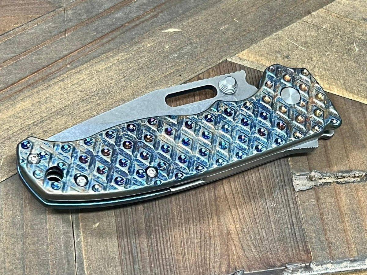 Demko Limited Edition AD20.5 Shark Lock Folding Knife 3" S35VN Clip Point Titanium Handles - NORTH RIVER OUTDOORS